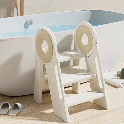 Contemporary Scandinavian Rectangular HDPE Foldable Kids Stool 3-Step For Bedroom & Living Room