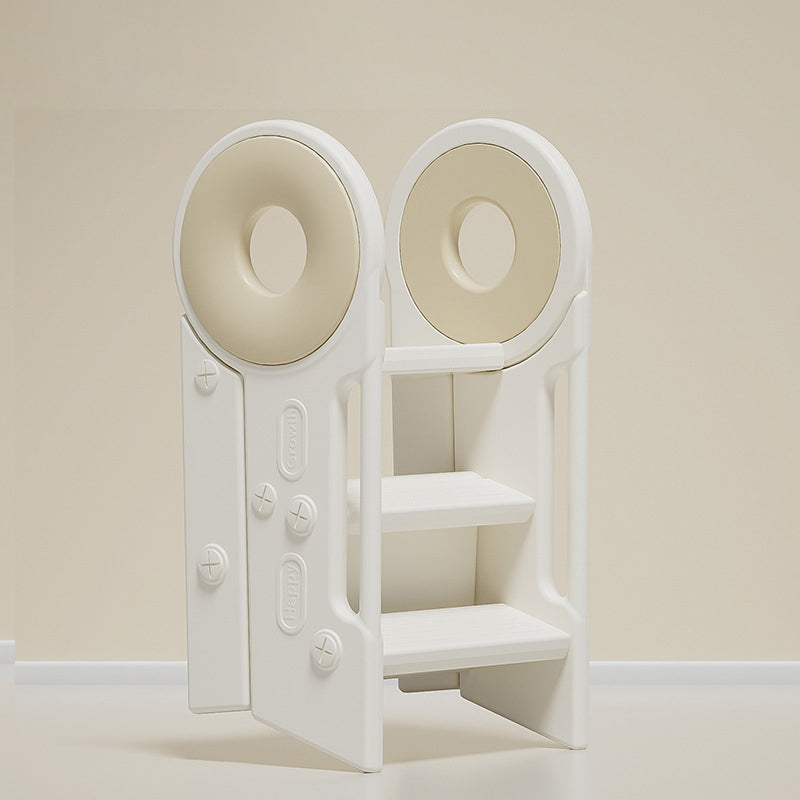 Contemporary Scandinavian Rectangular HDPE Foldable Kids Stool 3-Step For Bedroom & Living Room