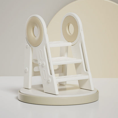 Contemporary Scandinavian Rectangular HDPE Foldable Kids Stool 3-Step For Bedroom & Living Room