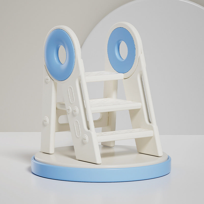 Contemporary Scandinavian Rectangular HDPE Foldable Kids Stool 3-Step For Bedroom & Living Room