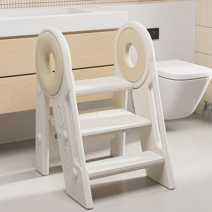 Contemporary Scandinavian Rectangular HDPE Foldable Kids Stool 3-Step For Bedroom & Living Room