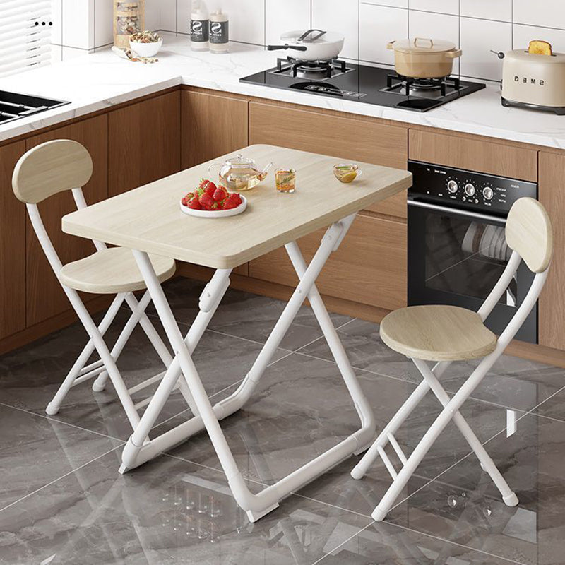 Modern Minimalist Round Medium-Density Fiberboard Iron Foldable Folding Chair For Living Room