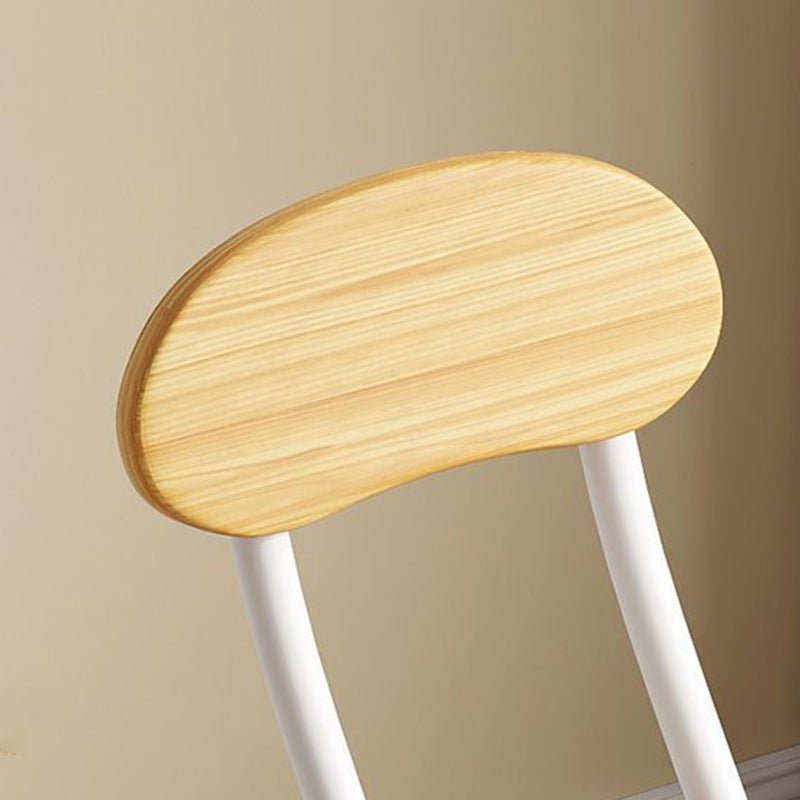 Modern Minimalist Round Medium-Density Fiberboard Iron Foldable Folding Chair For Living Room