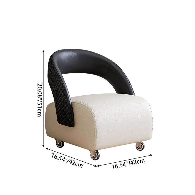 Modern Minimalist Square Multi-Layer Solid Wood Panel High-Quality Faux Leather Backrest Low Stool For Living Room