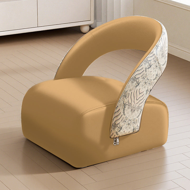 Modern Minimalist Square Multi-Layer Solid Wood Panel High-Quality Faux Leather Backrest Low Stool For Living Room