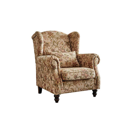 Traditional French Square PU Leather Pine Wood Birch Wood Chenille Backrest Armrest Sofa For Living Room