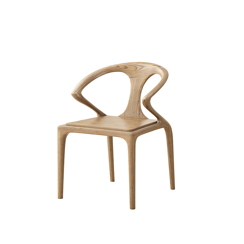 North American White Ash - Contemporary Scandinavian Solid Wood Chair: Microfiber Leather Comfort Seat Cushion - Integrated Armrest And Backrest Dining Chair For Dining Room