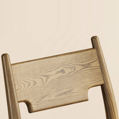 North American White Ash - Contemporary Scandinavian Solid Wood Chair: Ergonomic Slightly Reclined Backrest Dining Chair For Dining Room