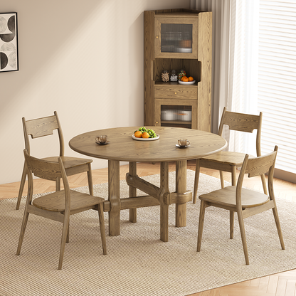 North American White Ash - Contemporary Scandinavian Solid Wood Chair: Ergonomic Slightly Reclined Backrest Dining Chair For Dining Room