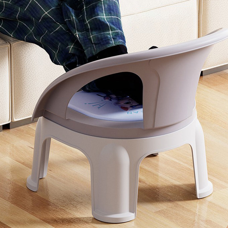 Contemporary Creative Round PP Sound-Emitting Stackable Backrest Armrest Kids Low Stool For Living Room & Bedroom