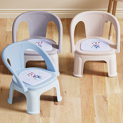 Contemporary Creative Round PP Sound-Emitting Stackable Backrest Armrest Kids Low Stool For Living Room & Bedroom