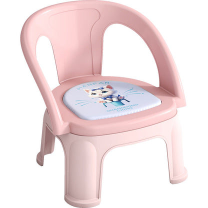 Contemporary Creative Round PP Sound-Emitting Stackable Backrest Armrest Kids Low Stool For Living Room & Bedroom