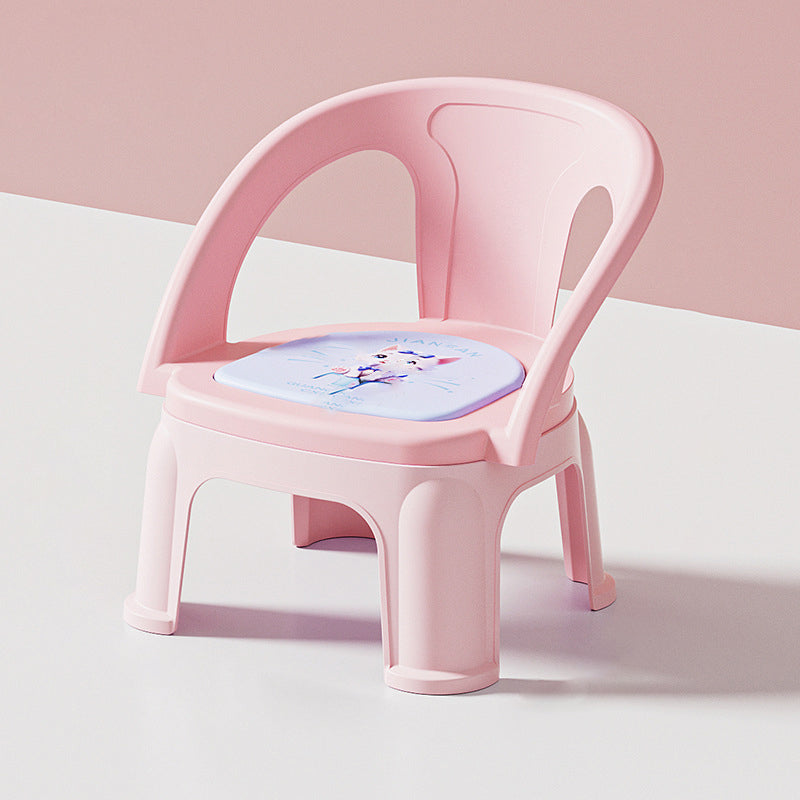 Contemporary Creative Round PP Sound-Emitting Stackable Backrest Armrest Kids Low Stool For Living Room & Bedroom