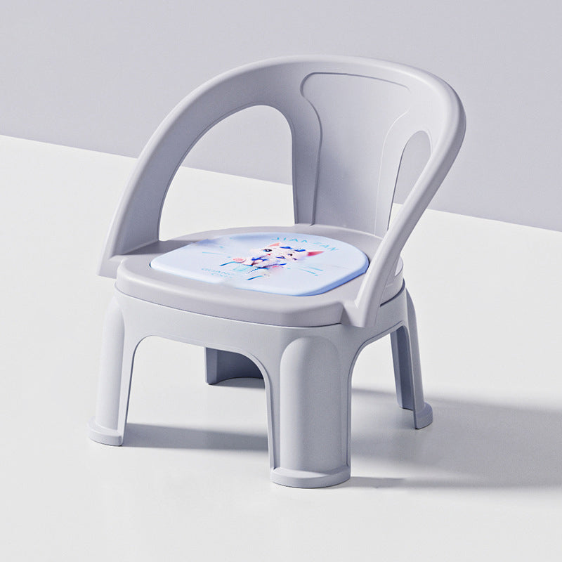 Contemporary Creative Round PP Sound-Emitting Stackable Backrest Armrest Kids Low Stool For Living Room & Bedroom