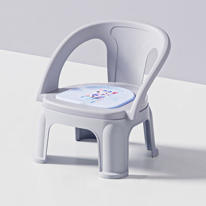 Contemporary Creative Round PP Sound-Emitting Stackable Backrest Armrest Kids Low Stool For Living Room & Bedroom