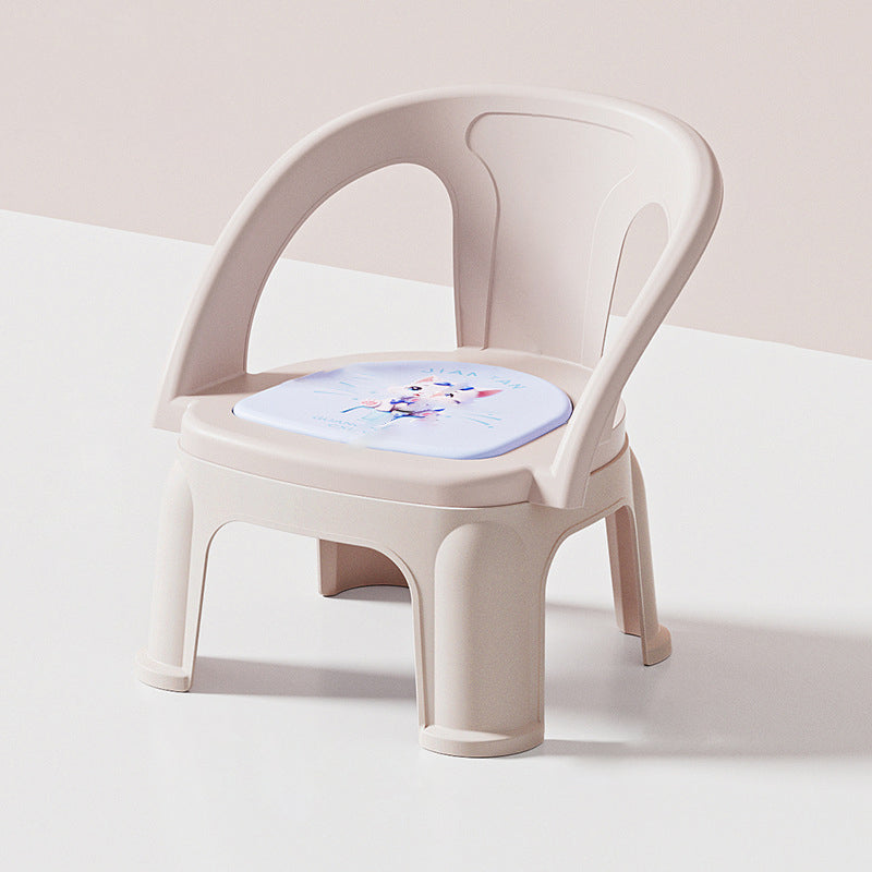 Contemporary Creative Round PP Sound-Emitting Stackable Backrest Armrest Kids Low Stool For Living Room & Bedroom