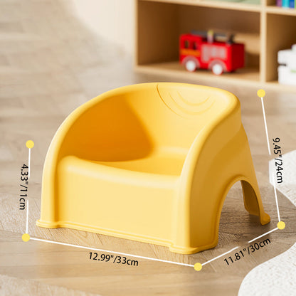 Contemporary Creative Round PP Stackable Backrest Armrest Kids Low Stool For Living Room & Bedroom