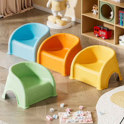 Contemporary Creative Round PP Stackable Backrest Armrest Kids Low Stool For Living Room & Bedroom