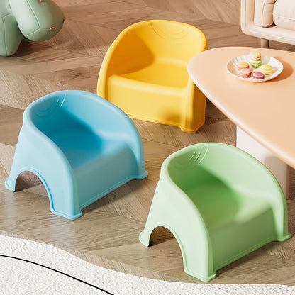 Contemporary Creative Round PP Stackable Backrest Armrest Kids Low Stool For Living Room & Bedroom