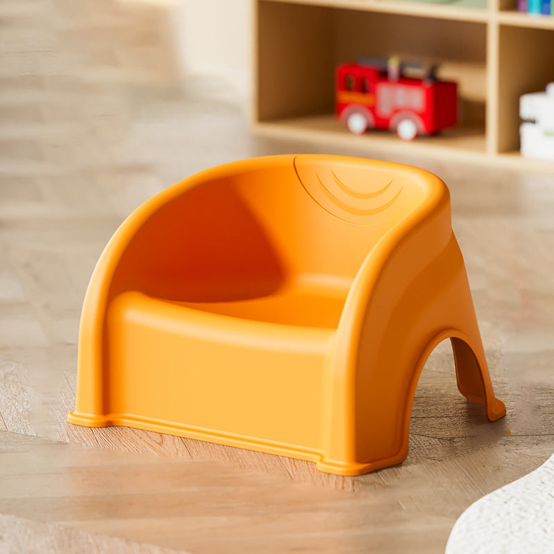 Contemporary Creative Round PP Stackable Backrest Armrest Kids Low Stool For Living Room & Bedroom