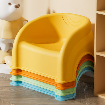 Contemporary Creative Round PP Stackable Backrest Armrest Kids Low Stool For Living Room & Bedroom