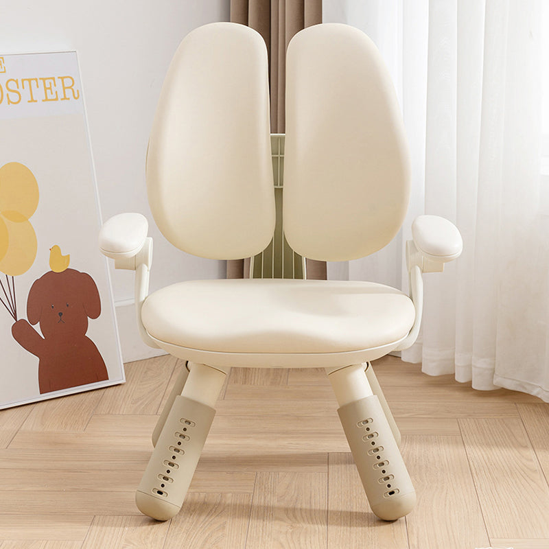 Contemporary Creative Square PU Leather PP Height-Adjustable Backrest Armrest Kids Chair For Living Room & Bedroom