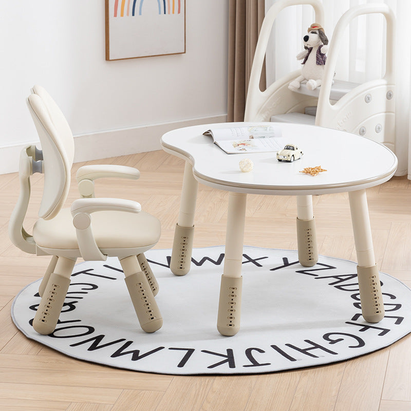 Contemporary Creative Square PU Leather PP Height-Adjustable Backrest Armrest Kids Chair For Living Room & Bedroom