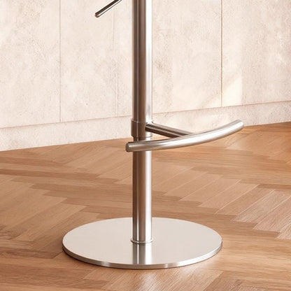 Traditional Vintage Round Solid Pine Wood Stainless Steel Cotton Linen Backrest Armrest Bar Stool For Kitchen & Dining Room