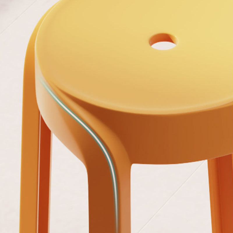 Contemporary Scandinavian Round PP Stackable Stool For Living Room