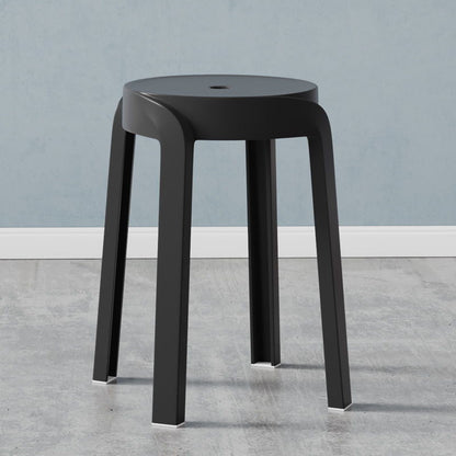 Contemporary Scandinavian Round PP Stackable Stool For Living Room