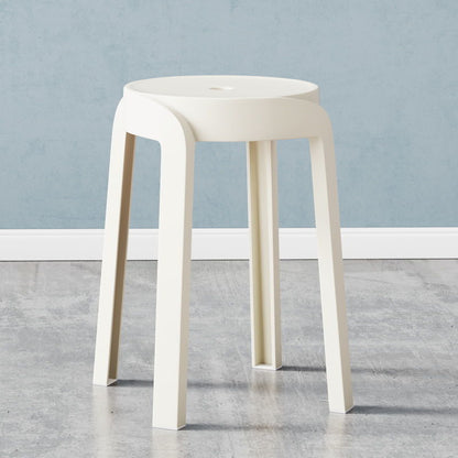 Contemporary Scandinavian Round PP Stackable Stool For Living Room