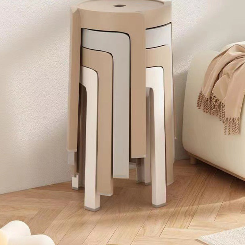Contemporary Scandinavian Round PP Stackable Stool For Living Room
