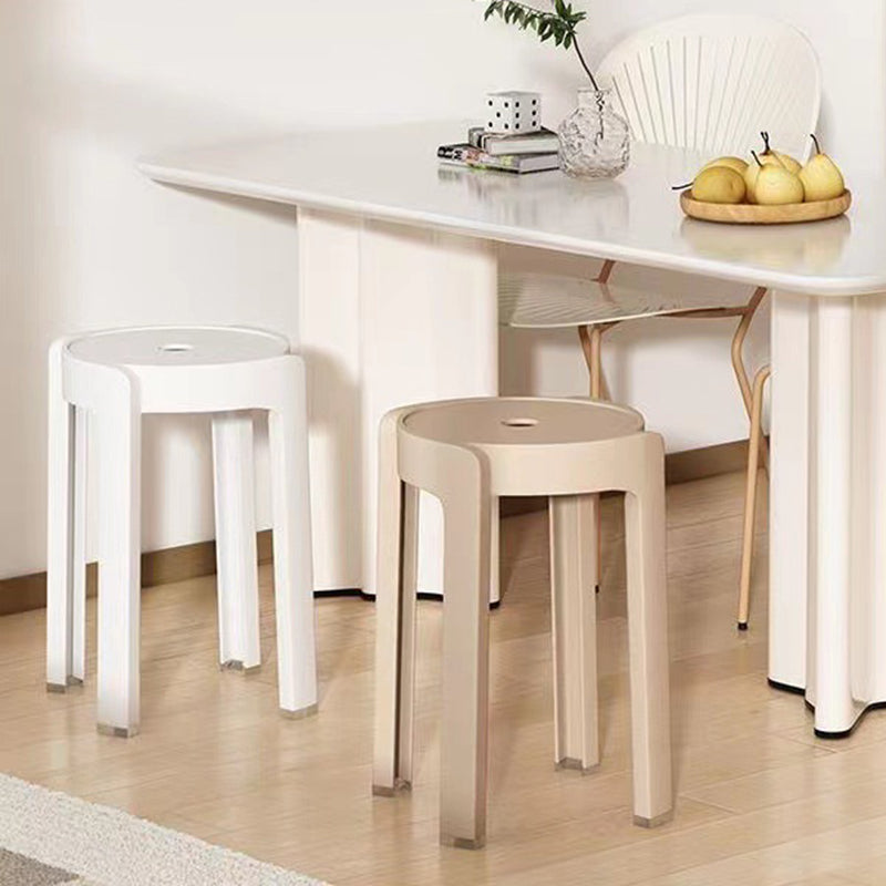 Contemporary Scandinavian Round PP Stackable Stool For Living Room