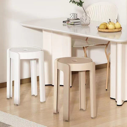 Contemporary Scandinavian Round PP Stackable Stool For Living Room