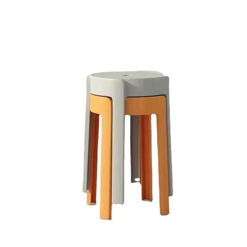 Contemporary Scandinavian Round PP Stackable Stool For Living Room