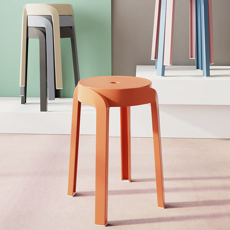 Contemporary Scandinavian Round PP Stackable Stool For Living Room