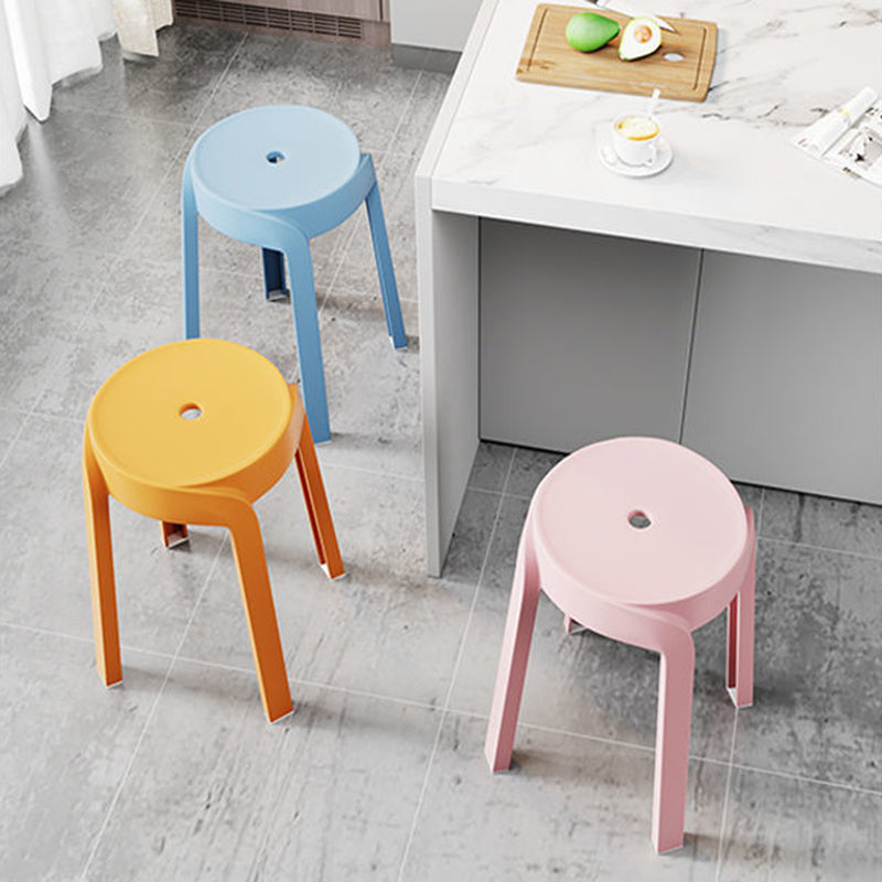 Contemporary Scandinavian Round PP Stackable Stool For Living Room