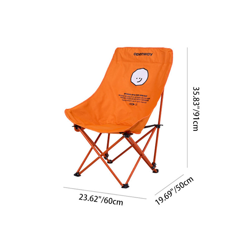 Modern Minimalist Rectangular Carbon Steel Oxford Fabric Foldable Backrest Camping Chair For Outdoor