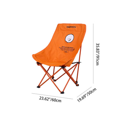 Modern Minimalist Rectangular Carbon Steel Oxford Fabric Foldable Backrest Camping Chair For Outdoor