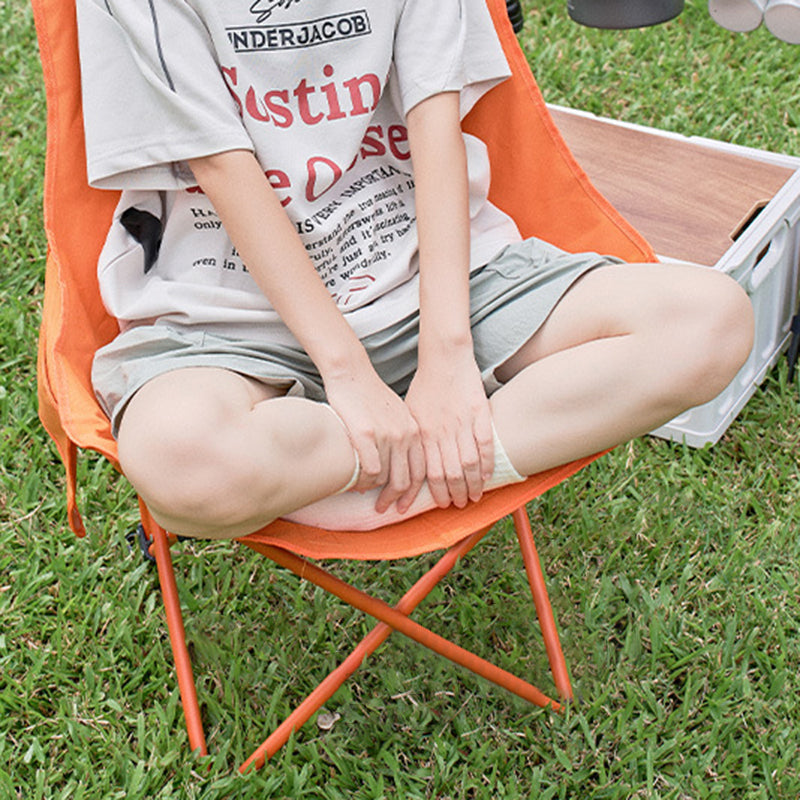 Modern Minimalist Rectangular Carbon Steel Oxford Fabric Foldable Backrest Camping Chair For Outdoor