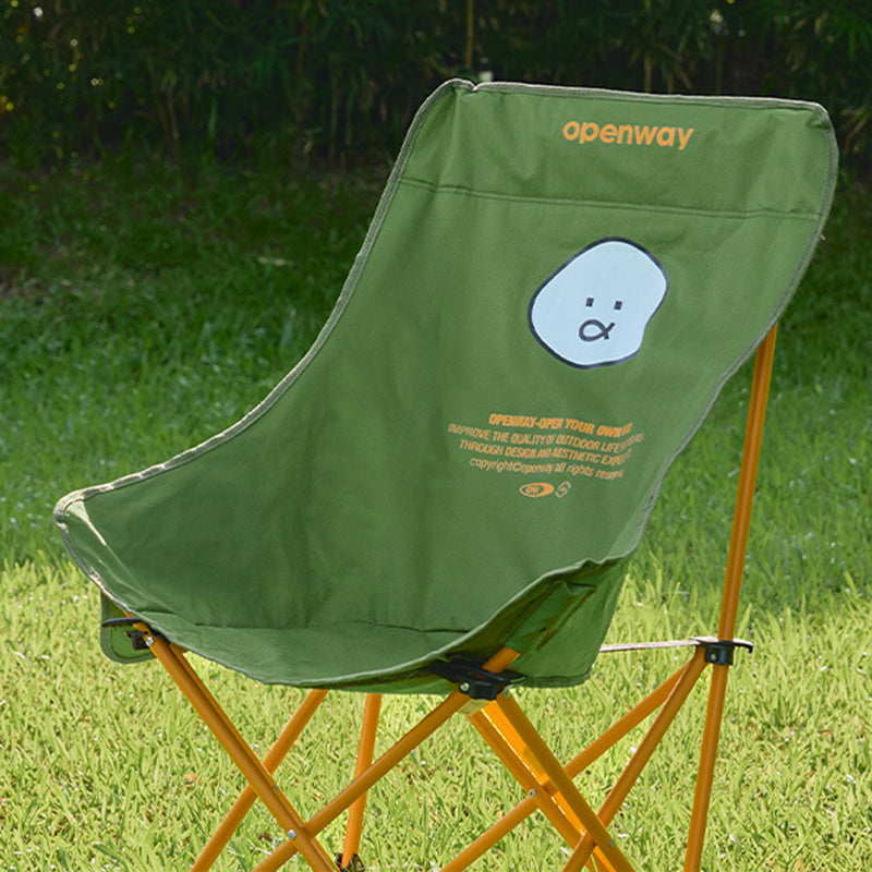 Modern Minimalist Rectangular Carbon Steel Oxford Fabric Foldable Backrest Camping Chair For Outdoor