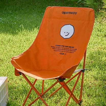 Modern Minimalist Rectangular Carbon Steel Oxford Fabric Foldable Backrest Camping Chair For Outdoor