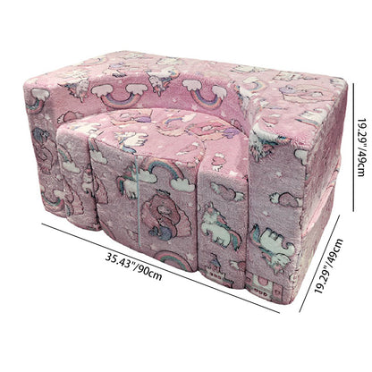 Contemporary Creative Freely Combinable Sofa: Rectangular Compressible Backrest Armrest Kids Sofa For Living Room