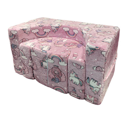 Contemporary Creative Freely Combinable Sofa: Rectangular Compressible Backrest Armrest Kids Sofa For Living Room