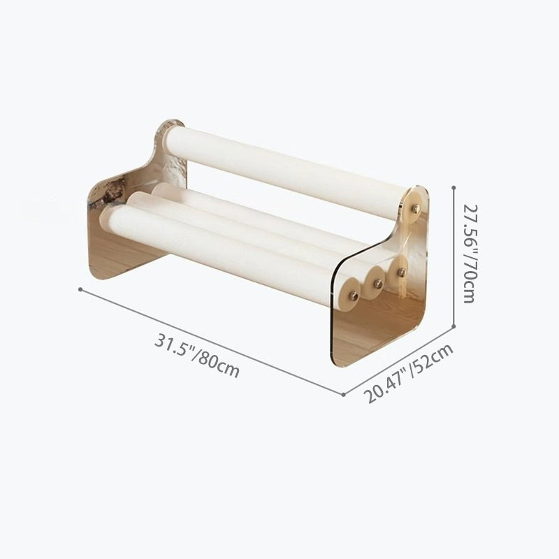 Contemporary Scandinavian Rectangular Acrylic Carbon Steel Velvet Fabric Backrest Shoe Bench For Entryways