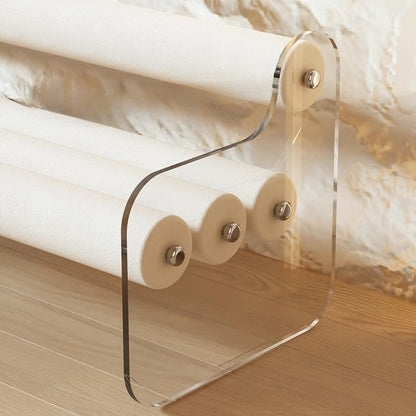 Contemporary Scandinavian Rectangular Acrylic Carbon Steel Velvet Fabric Backrest Shoe Bench For Entryways
