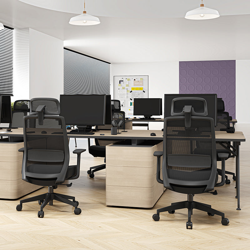 Modern Minimalist Ergonomic Desk Chair - High-Back Breathable Mesh Gaming Chair: Adjustable Headrest And Lumbar Support For Home Office