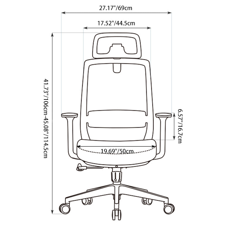 Modern Minimalist Ergonomic Desk Chair - High-Back Breathable Mesh Gaming Chair: Adjustable Headrest And Lumbar Support For Home Office