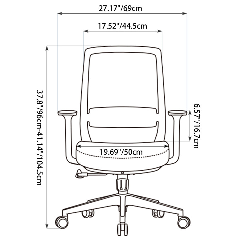 Modern Minimalist Mid-Back Ergonomic Desk Chair - Breathable Mesh Gaming Chair: Adjustable Lumbar Support Swivel Chair For Home Office