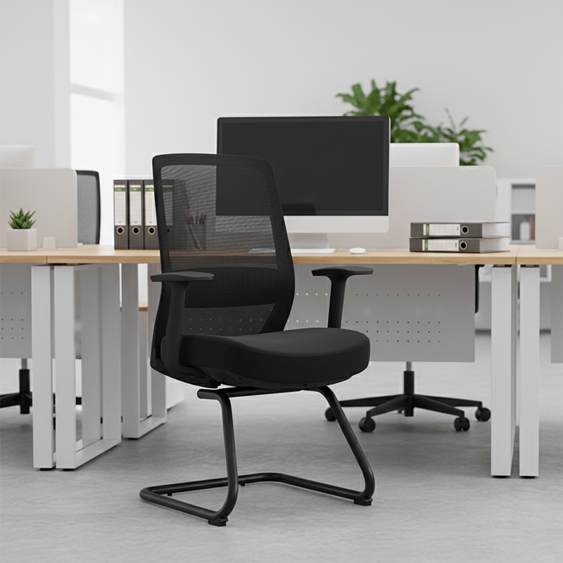 Modern Minimalist Executive Desk Chair - Breathable Mesh Office Reception Chair: Ergonomic Conference Chair For Home Office